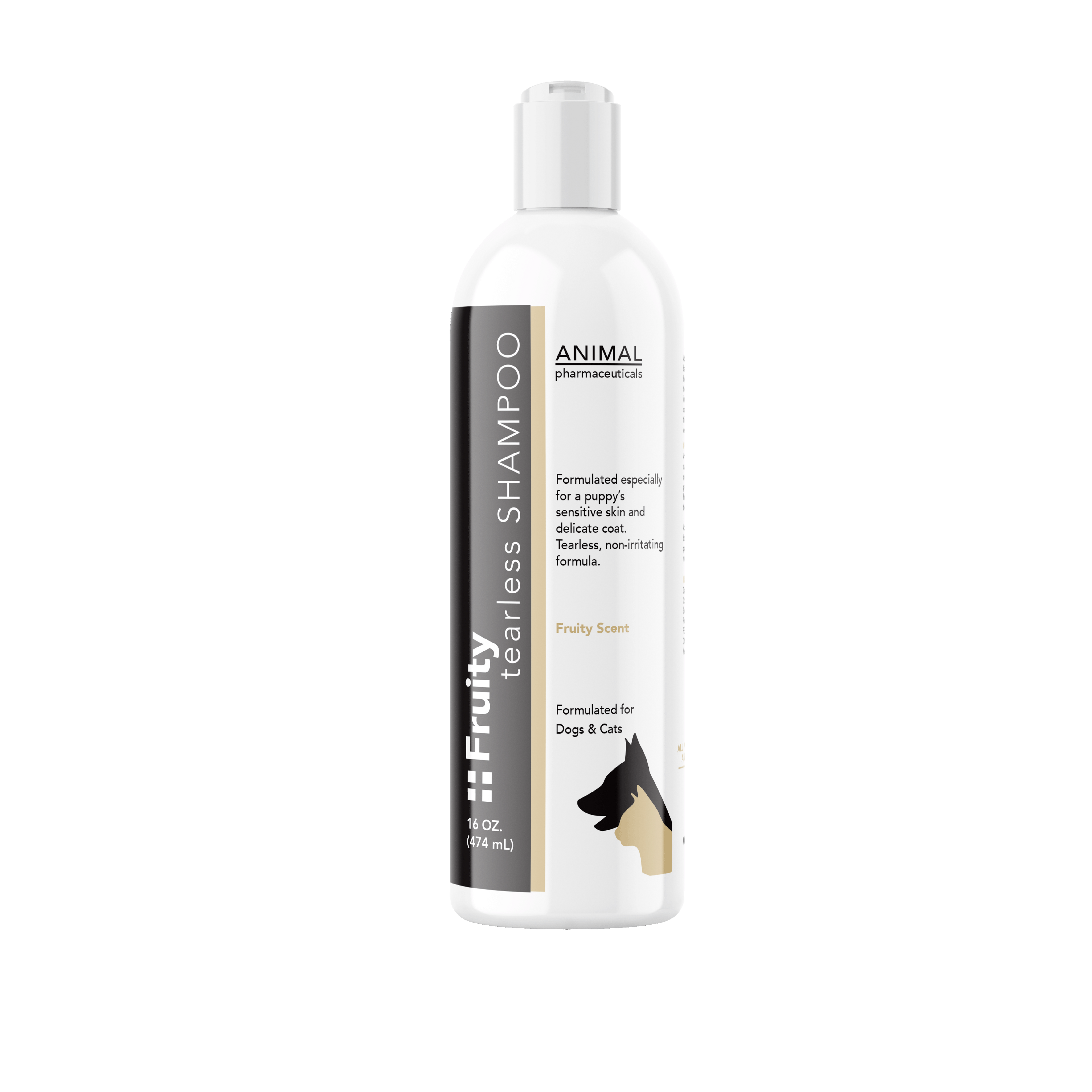 Dog shampoo bottle