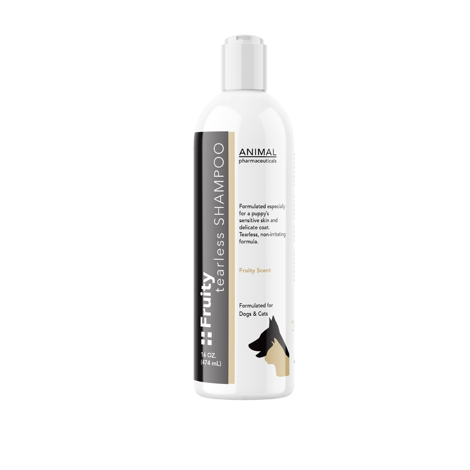 Dog shampoo bottle