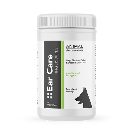 Container of ear care finger wipes 