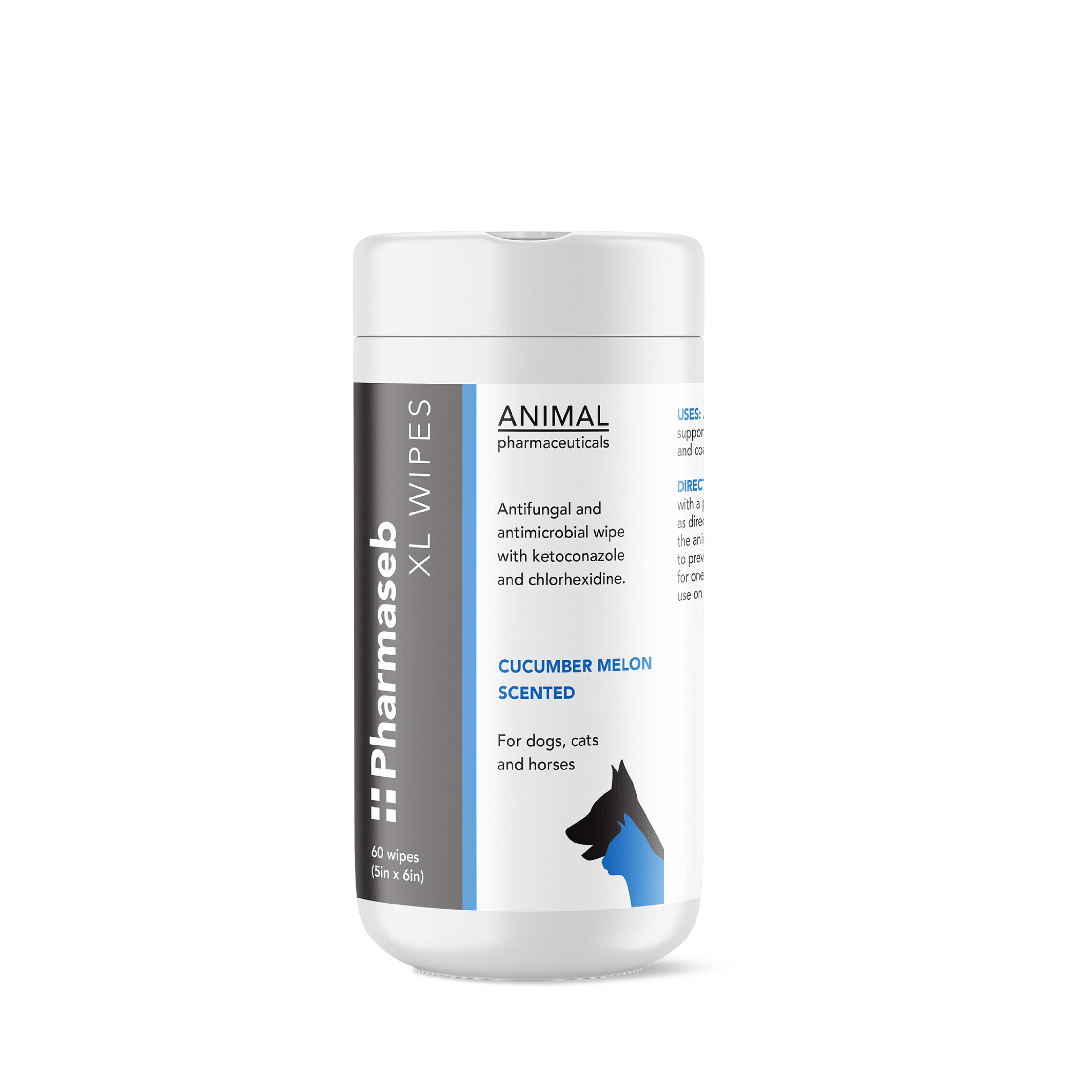 Container of Pharmaseb XL Wipes 