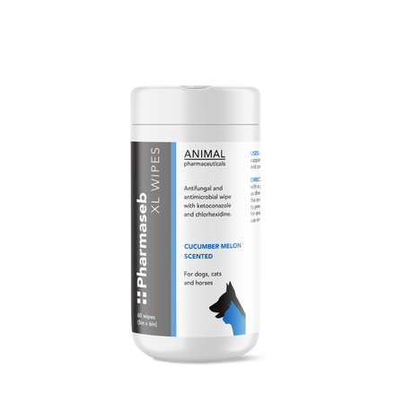 Container of Pharmaseb XL Wipes 